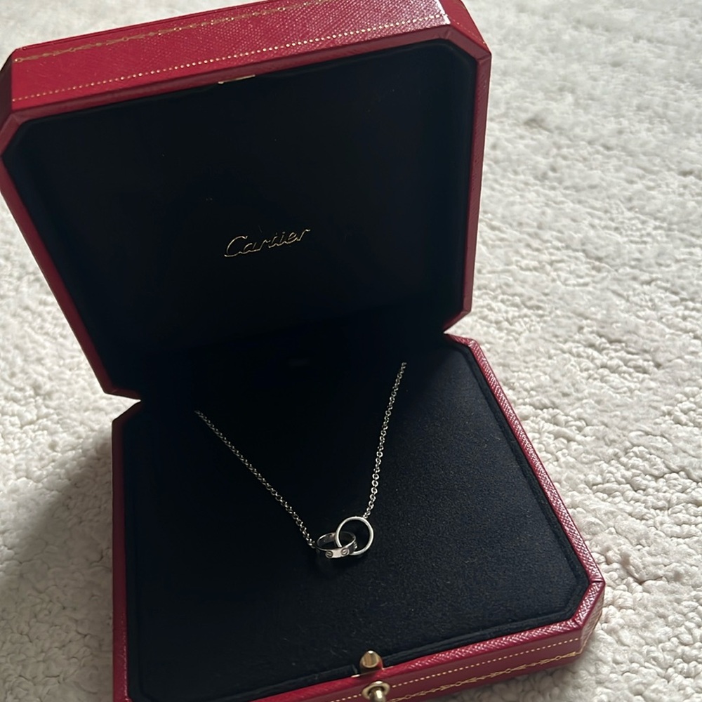Cartier Baby Love 18K White Gold Necklace